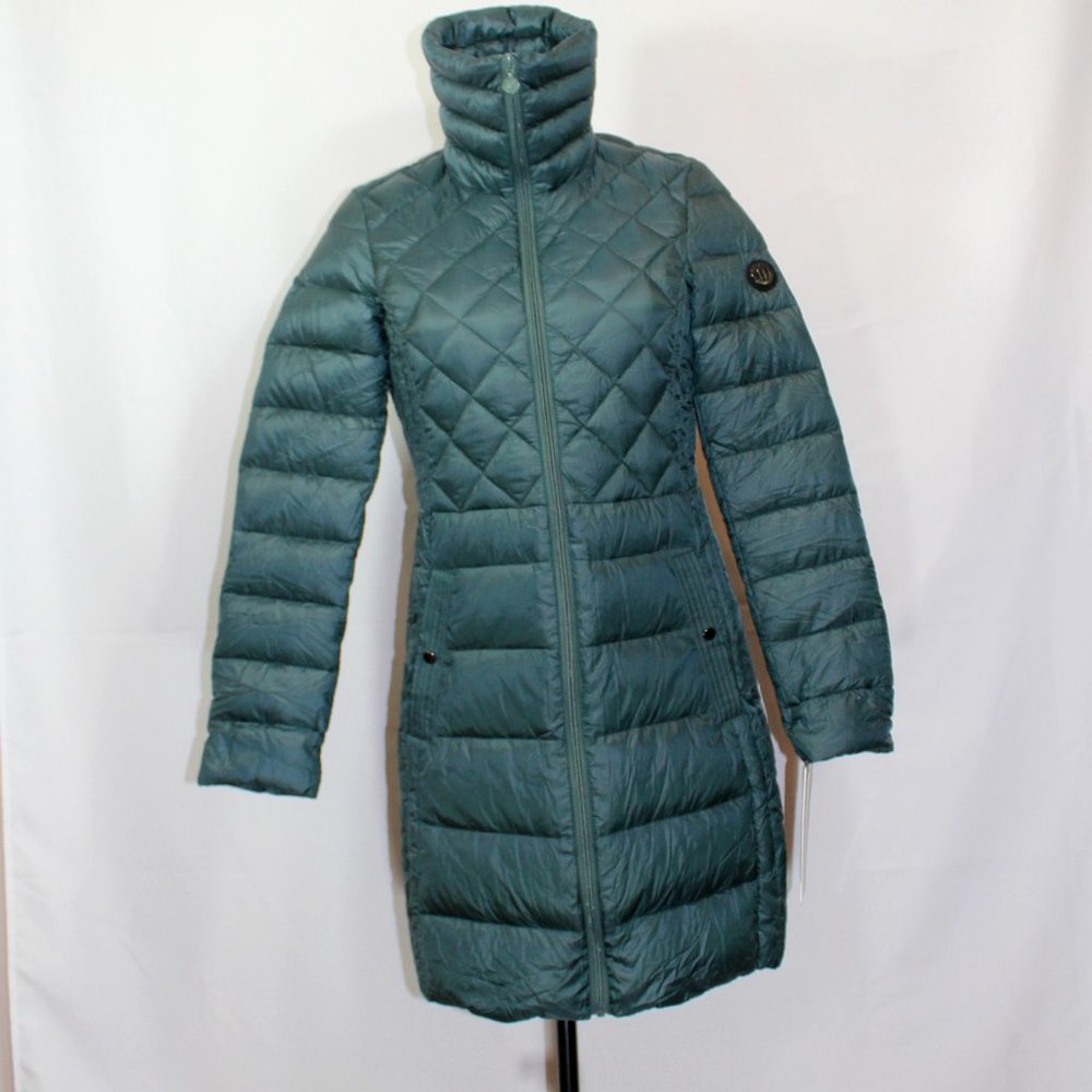 NWT Bernardo - Packable EcoPlume™ Coat  green  size XS